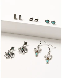 Shyanne Women's Rodeo Sunset Feather Earring Set - 5 Piece