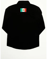 Rodeo Clothing Boys' Mexico Long Sleeve Snap Western Shirt