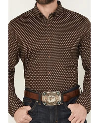 Cody James Men's Sebastian Geo Print Long Sleeve Button-Down Stretch Western Shirt