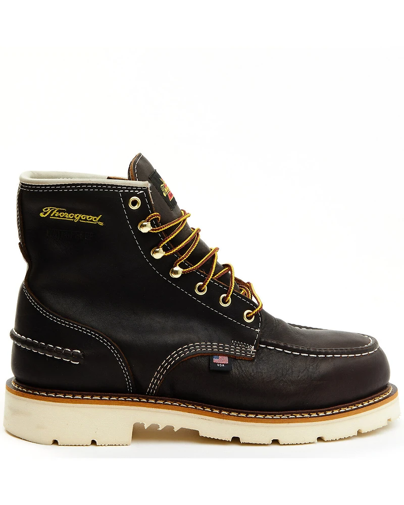Thorogood Men's Boot Barn Exclusive 6" Waterproof Lace-Up Work Boots - Moc Soft Toe