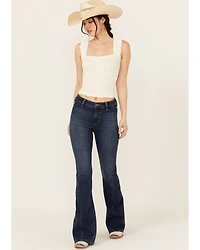 Shyanne Women's Luna High Rise Flare Stretch Denim Jeans