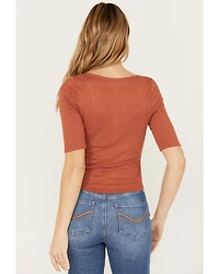 Idyllwind Women's Lucy Square Neck Henley Shirt