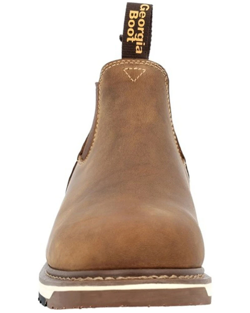 Georgia Boot Men's AMP LT Wedge Chelsea Romeo Work - Round Toe