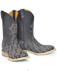 Tin Haul Men's Show Me The Money Western Boots - Broad Square Toe