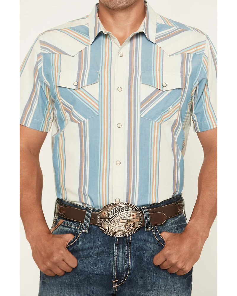 Ariat Men's Hilton Retro Fit Striped Short Sleeve Snap Western Shirt