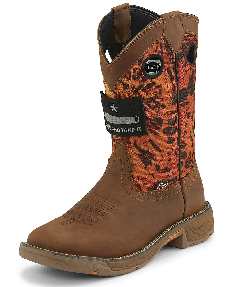Justin Men's Stampede Rush Western Work Boots - Square Toe