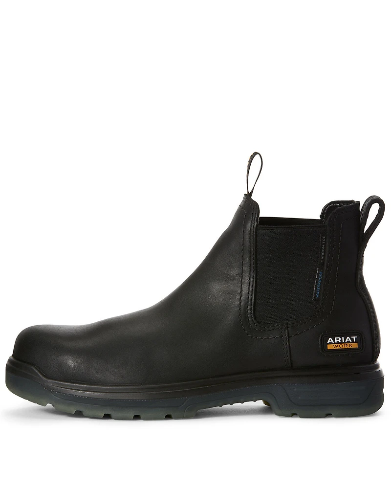 Ariat Men's Turbo Chelsea Waterproof Work Boots - Carbon Toe