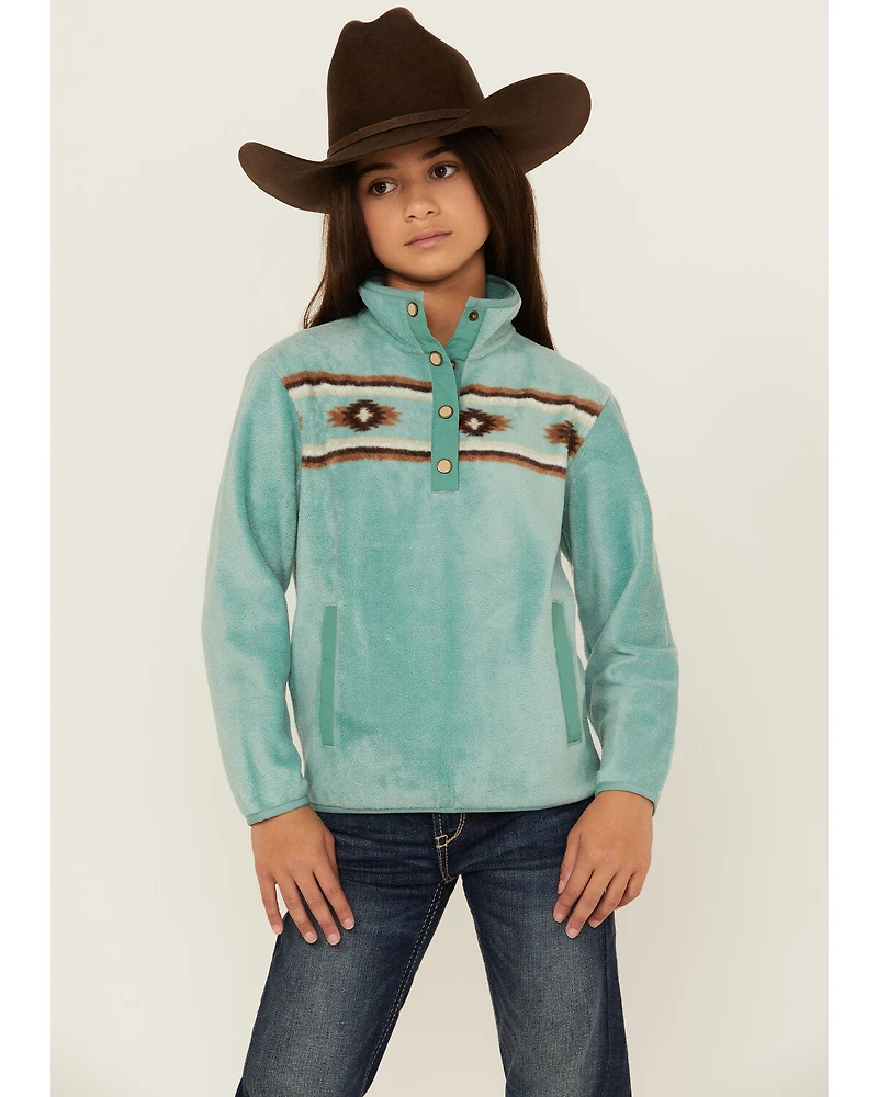 Cruel Girl Girls' Southwestern Fleece Pullover