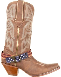Durango Women's American Flag Buckle Western Boots
