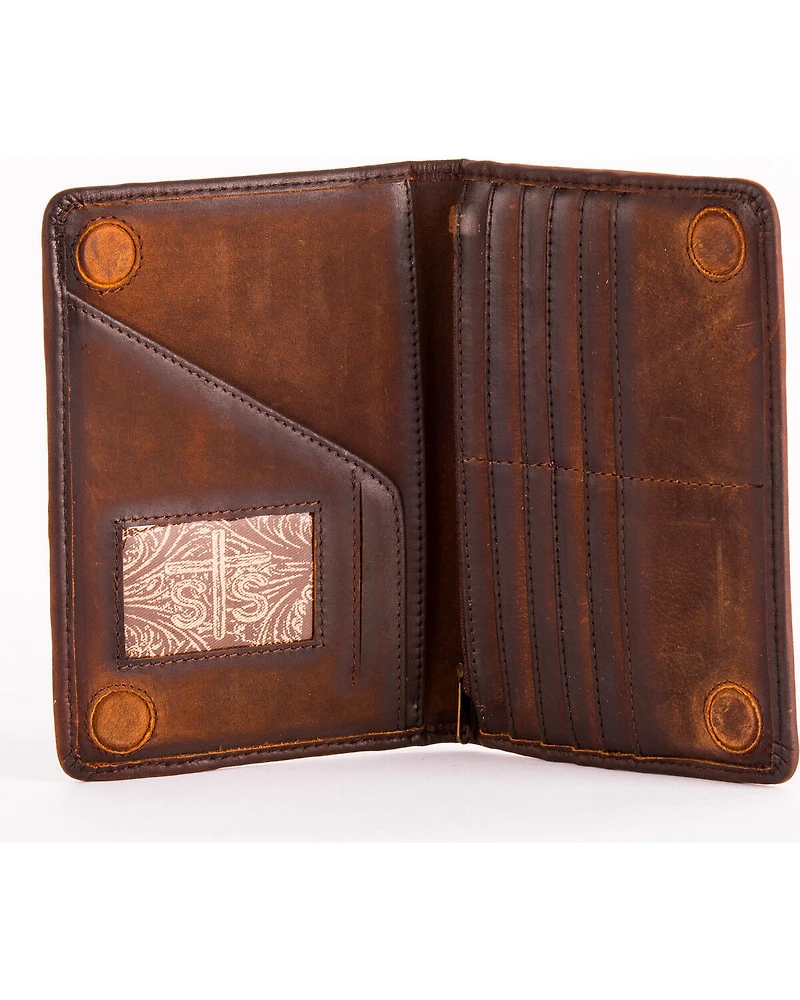 STS Ranchwear Brown Magnetic Wallet