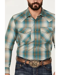 Pendleton Men's Frontier Plaid Print Long Sleeve Snap Western Shirt