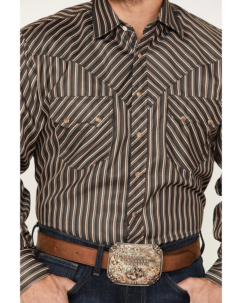 Reisistol Men's Quinton Stripe Snap Western Shirt