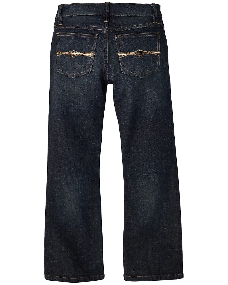 Wrangler Little Boys' Dark Wash Bootcut Denim Jeans