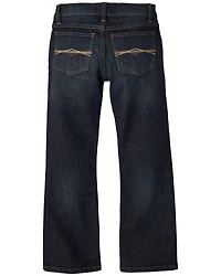Wrangler Little Boys' Dark Wash Bootcut Denim Jeans