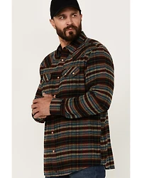 Moonshine Spirit Men's Underground Striped Print Long Sleeve Snap Western Shirt