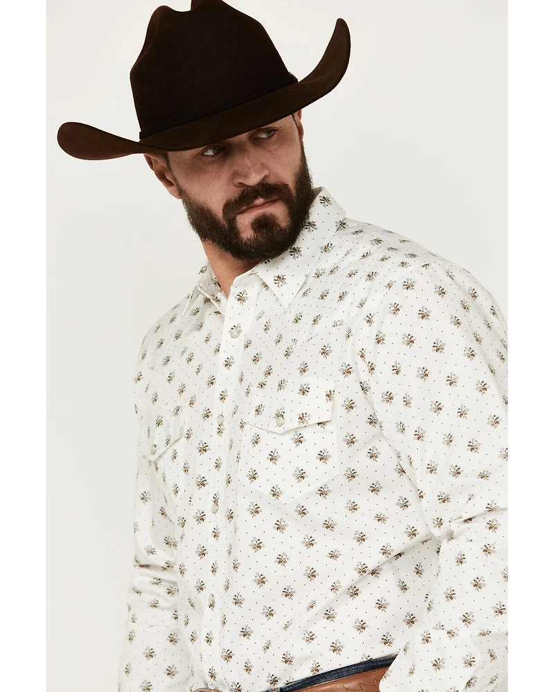 Gibson Trading Co Men's Conrad Floral Print Long Sleeve Pearl Snap Western Shirt
