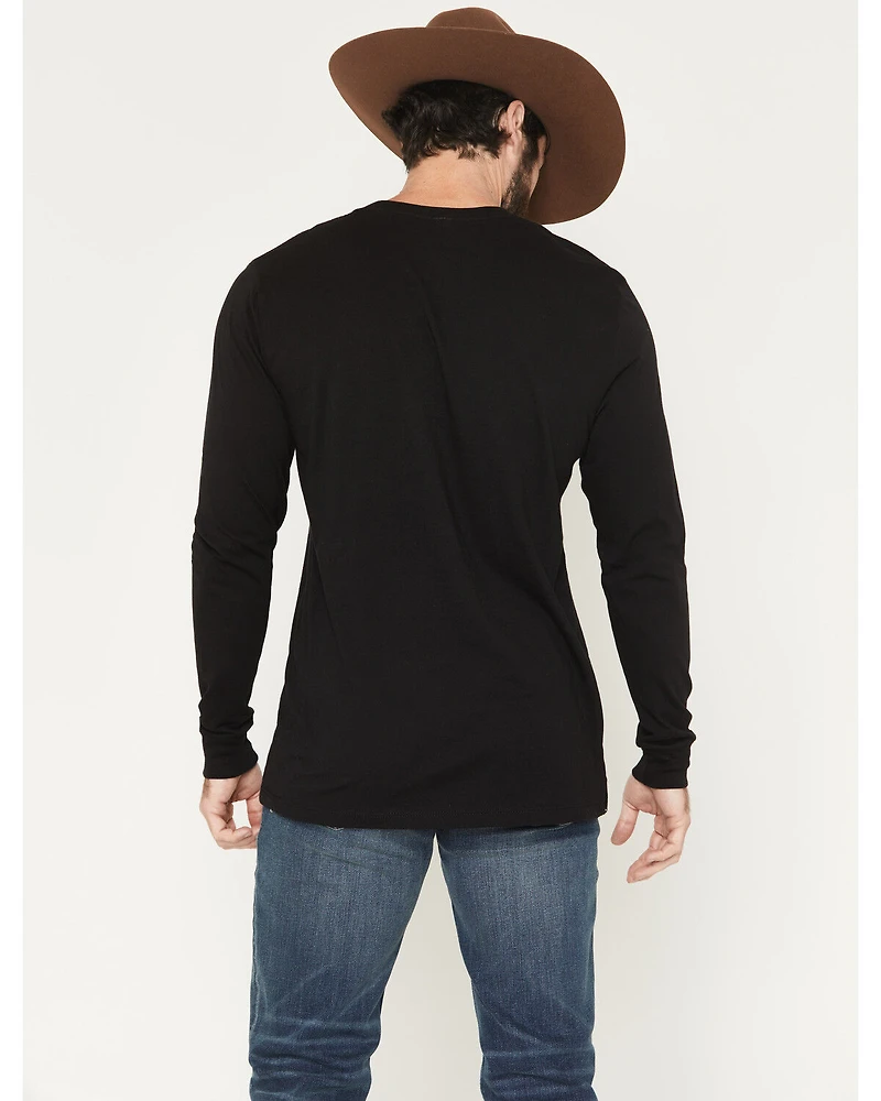 RANK 45® Men's Honeycomb Logo Long Sleeve Graphic T-Shirt