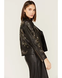 Boot Barn X Understated Leather Rhinestone Moto Jacket