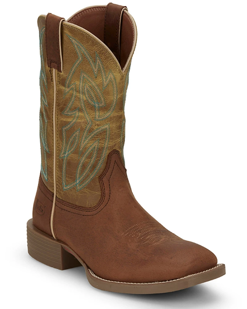 Justin Men's 11" Canter Western Boots - Broad Square Toe