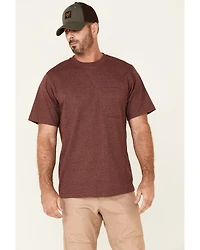 Hawx Men's Solid Burgundy Forge Short Sleeve Work Pocket T-Shirt