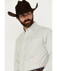 Cinch Men's Checkered Print Long Sleeve Button-Down Western Shirt