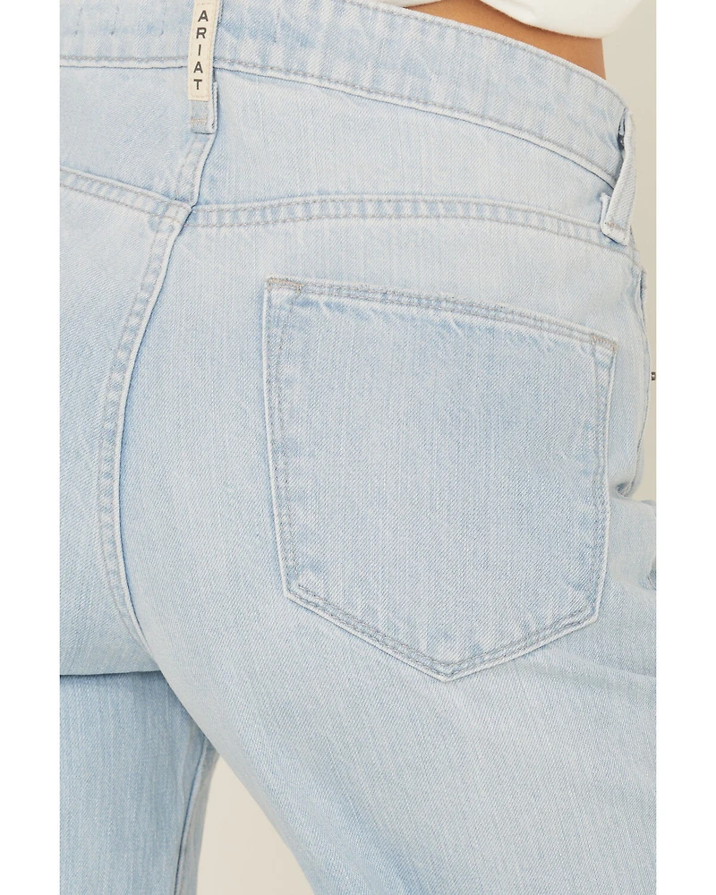 Ariat Women's Tomboy Light Wash Ultra High Rise Straight Denim Jeans