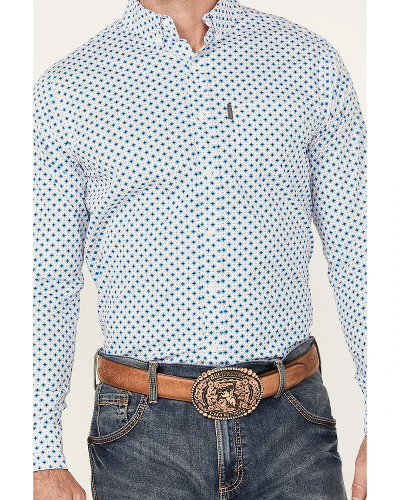 Ariat Men's Mac Geo Print Long Sleeve Button-Down Stretch Western Shirt