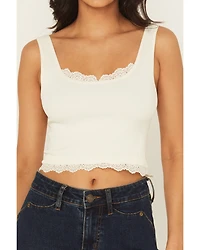 Fornia Women's Lace Trim Tank Top