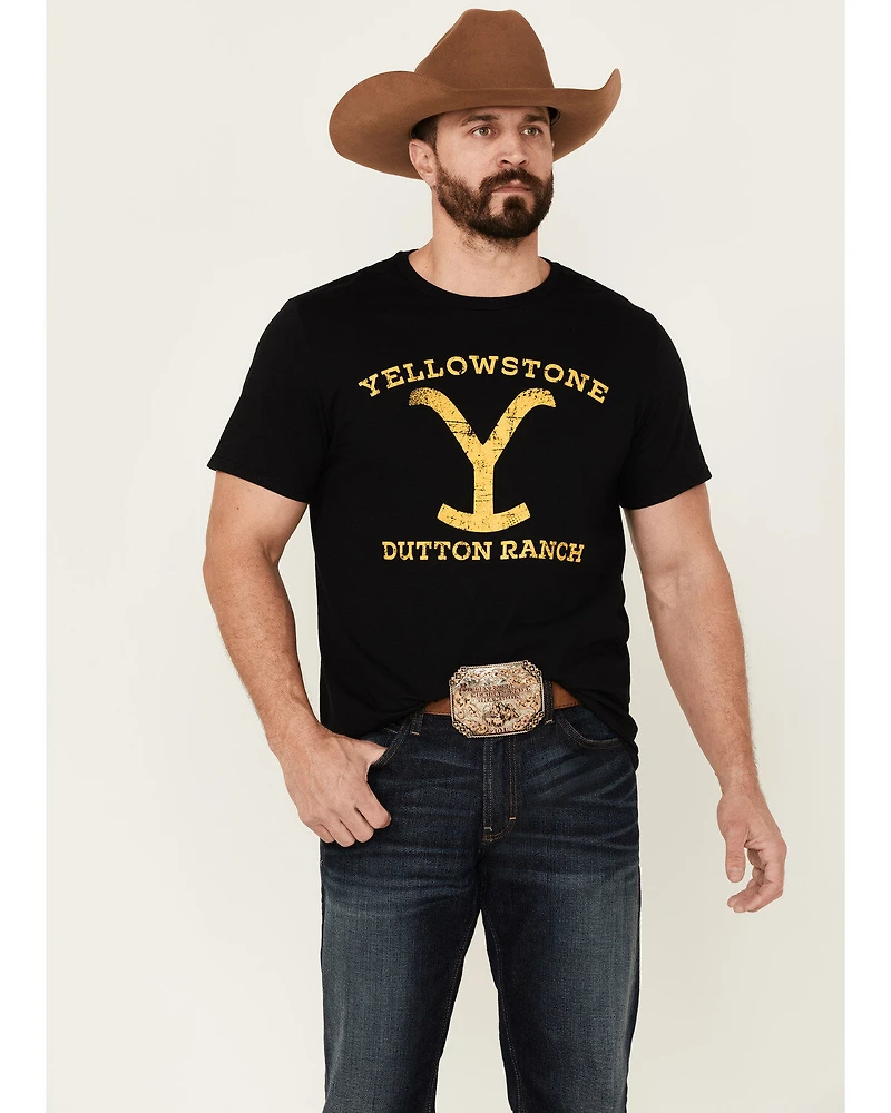 Paramount Network's Yellowstone Men's Dutton Ranch Logo Short Sleeve T-Shirt