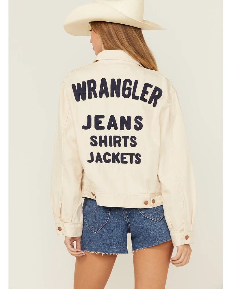 Wrangler Women's Logo Denim Trucker Jacket