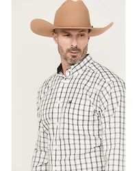 Ariat Men's Remi Wrinkle Free Plaid Print Long Sleeve Button-Down Western Shirt