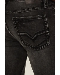 Moonshine Spirit Men's Rocky Mountain Black Wash Slim Stretch Denim Jeans