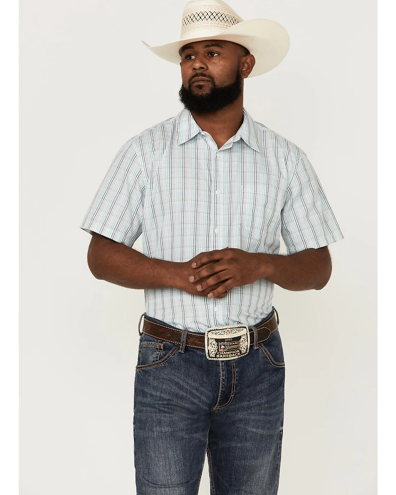 Gibson Men's Big Sky Plaid Short Sleeve Button Down Western Shirt