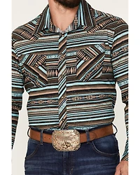 Rock & Roll Denim Men's Southwestern Stretch Long Sleeve Snap Shirt