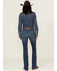 Ariat Women's Dark Wash Ariana Mid Rise Bootcut Stretch Denim Jeans