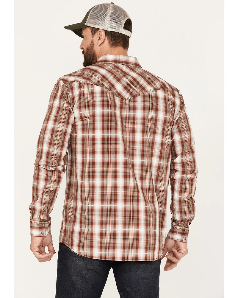 Moonshine Spirit Men's Rusty Gate Plaid Print Snap Western Shirt