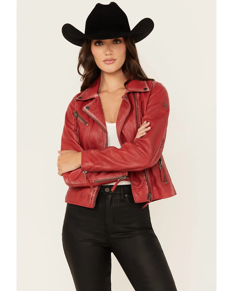Mauritius Leather Women's Christy Scatter Star Jacket