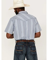 Cody James Men's Springs Vertical Stripe Short Sleeve Snap Western Shirt