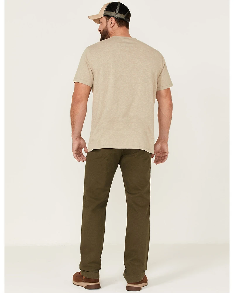 Brothers and Sons Men's Weathered Ripstop Stretch Slim Straight Pants