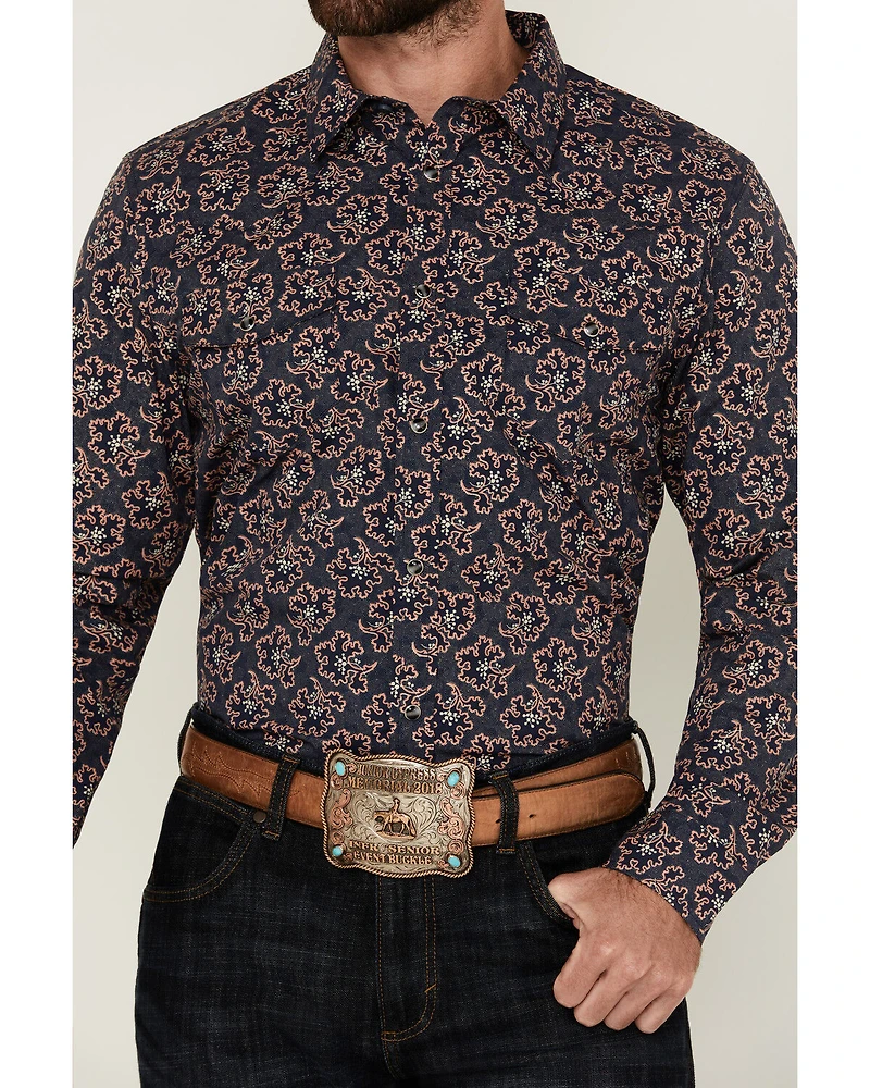 Gibson Trading Co Men's Garret Floral Print Long Sleeve Snap Western Shirt
