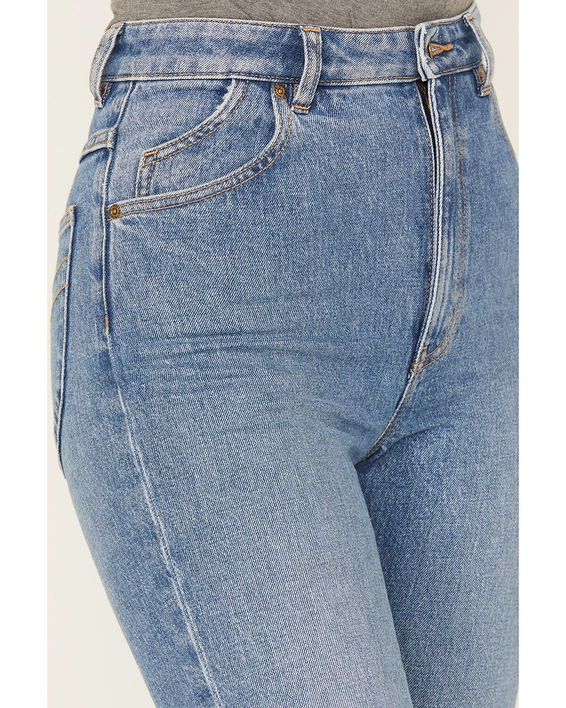Rolla's Women's Medium Wash High Rise Cyprus Dusters Straight Jeans