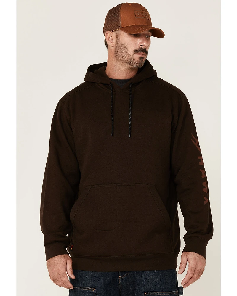 Hawx Men's Primo Logo Graphic Fleece Hooded Work Sweatshirt