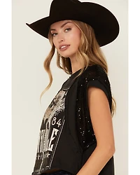 Originality Women's Nashville Lace Short Sleeve Graphic Tee