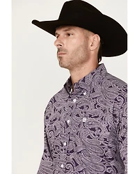 Cinch Men's Paisley Print Long Sleeve Button-Down Western Shirt