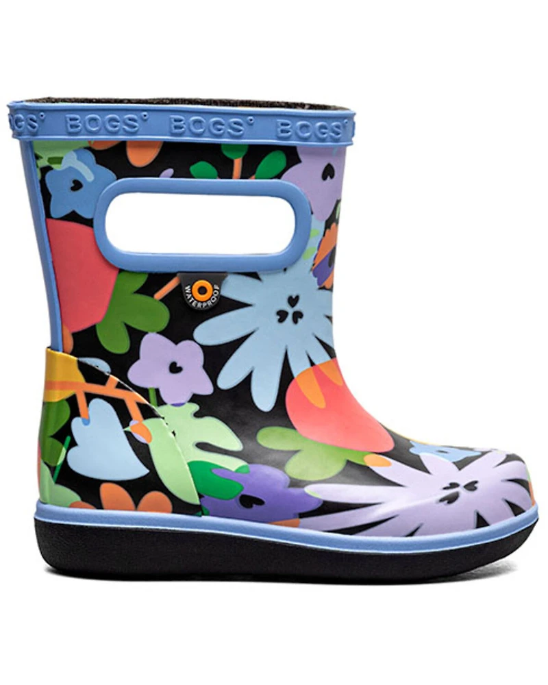 Bogs Toddler Girls' Skipper II Overlap Flowers Rain Boots