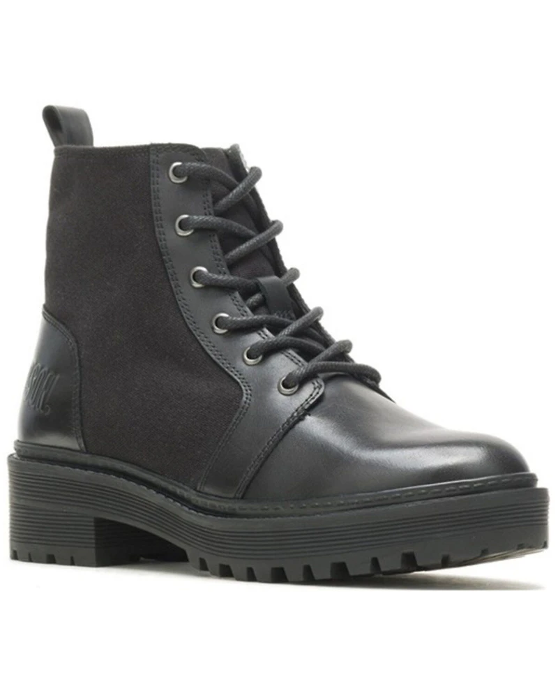 Harley Davidson Women's Valene Canvas 5" Lace-Up Moto Boots - Round Toe
