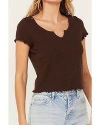 Cleo + Wolf Women's Ribbed Baby Tee