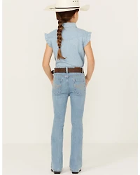 Shyanne Little Girls' Light Wash Riding Jeans