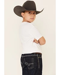 Cody James Boys' Night Hawk Medium Wash Mid Rise Stretch Relaxed Bootcut Jeans