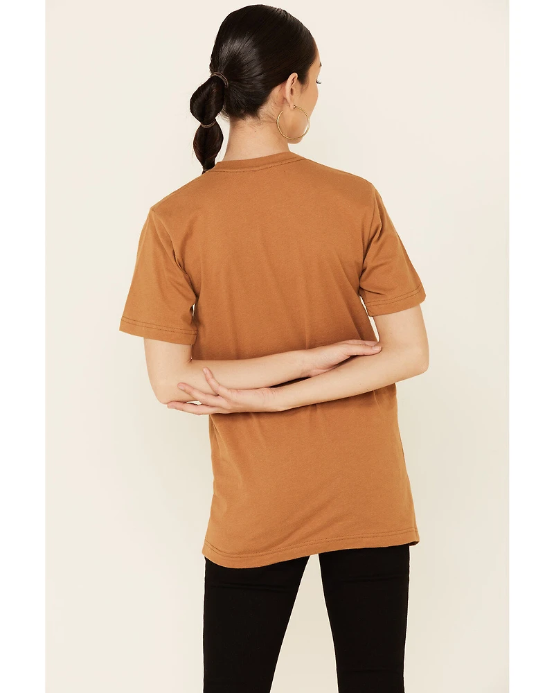 Ali Dee Women's Camel Howdywood Graphic Short Sleeve Tee